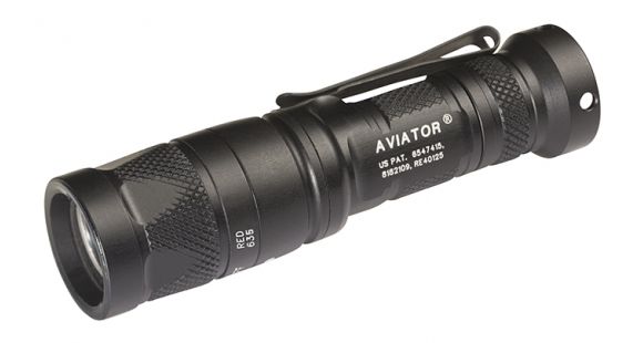 Image of SureFire Aviator 3 Volt, Dual Output Light, 1/39 Lumens, Black, NSN 6230-01-531-7033, AVIATOR-RD