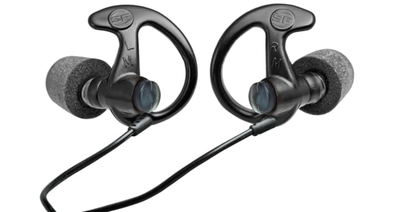 Image of SureFire EP10 Sonic Defenders Ultra Max Full-Block Foam-Tipped Earplugs - 25 Pairs, Black, Large EP10-BK-LPR-BULK