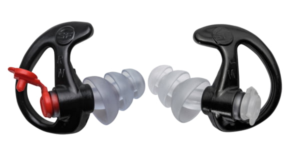 Image of SureFire Triple Flanged, Filtered Earplugs, 1 Pair, Black, Medium, EP4-BK-MPR