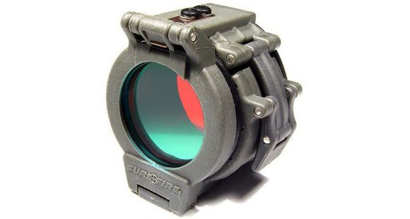 Image of SureFire Filter, Clamp-On, Flip-Up, Red, Fits 1.62 Bez, Clamshell