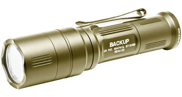 Image of SureFire EB1C Backup LED Flashlight, Click Switch w/ Shroud, Tan EB1C-A-TN