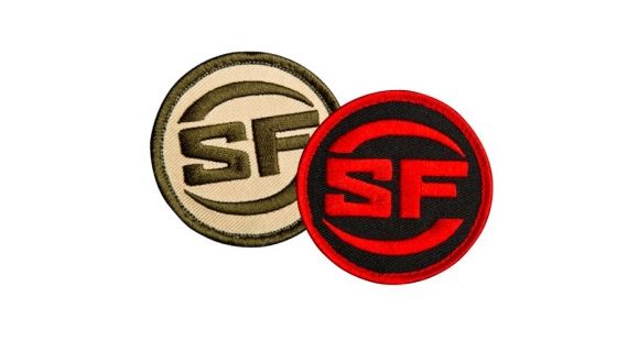 Image of Surefire Patch, SF Logo, Olive &amp; Tan Circle, W/ Velcro, PCH-SF-TN