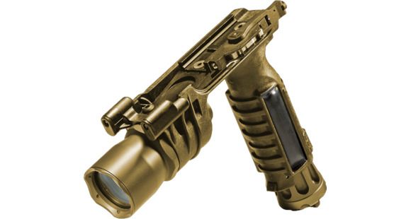 Image of SureFire Millennium Vertical Foregrip WeaponLight, White Navigation LED, Tan Body, ARMS Lever