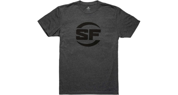 Image of SureFire SF Button Logo T-Shirt - Men's, 60% Cotton/40% Polyester, Gray, Small, SST-SFB-DG-S
