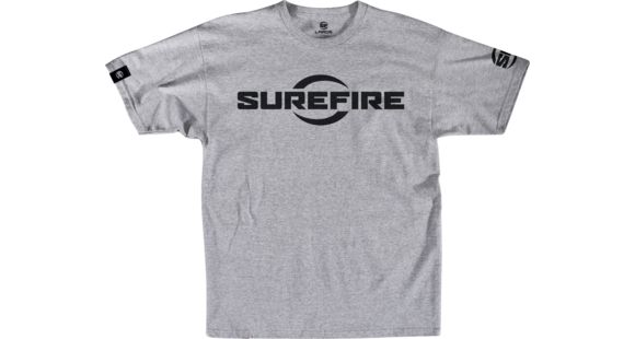 Image of SureFire SF Logo T-Shirt - Men's, 60% Cotton/40% Polyester, Light Athletic Gray, Small, SST-SFL-AG-S