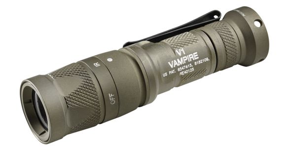 Image of SureFire V1 Vampire Dual Output LED Flashlight, Tan, V1-B-BK-TAN