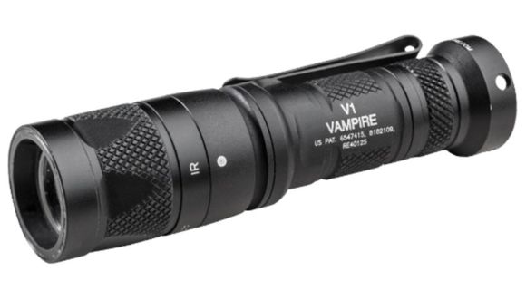 Image of SureFire Vampire Dual Output LED Flashlight, 250 Lumens, Black, NSN 6230-01-662-9886, V1-B-BK