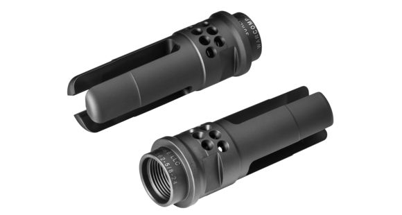 Image of USED SureFire Warcomp Flash Hider w/Suppressor Adapter, 5.56mm, 1/2-28 Threads, NSN 1005-01-646-9074, WARCOMP-556-1/2-28, EDEMO7, Used, Condition Fair