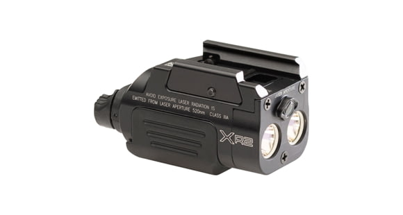 Image of SureFire XR2 Ultra-Compact Rechargeable LED Pistol Light w/ Laser, Rechargeable Lithium Polymer, White Light / Green Laser, 800 Lumens, Black, XR2-A-GN