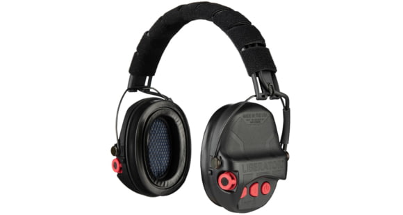 Image of Safariland - TCI Liberator Hearing Protection with Adaptive Over-the-Head Suspension, Black/Red, TCI-LIBHP-2.0-BLK/RED