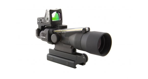 Image of Trijicon ACOG 3x30 Scope, Dual Illuminated Amber Chevron.223 Ballistic Reticle, 9.0 MOA RMR Sight &amp; TA60 Mount TA33-8-RM05