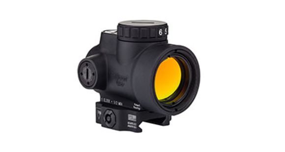 Image of Trijicon 1x25mm, 2.0 MOA Adjustable Green Dot Sight w/Low Levered Quick Release Mount, Angled Glass, Black, MRO-C-2200032