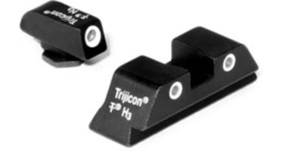 Image of Trijicon Bright &amp; Tough 3 Dot High Night Sight Set - Green Front, For Glock, GL04O
