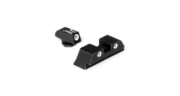 Image of Trijicon Bright &amp; Tough 3 Dot Night Sight Set, Green Front, Orange Rear - For Glock 17/17L/19/22/23/24/26/27/33/34/35/38/39 - GL01O