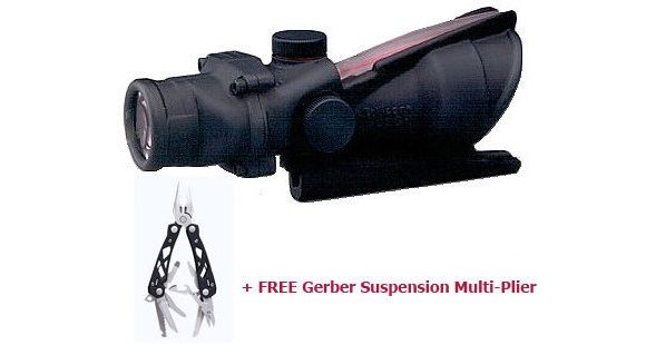 Image of Trijicon ACOG 3.5x35 Dual Ill Rifle Scope w/Mount &amp; Free Multitool, Red Donut BAC Reticle