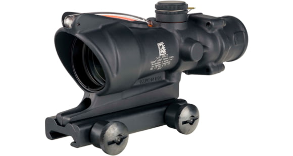 Image of Trijicon ACOG Rifle Scope, 4x32, Dual Illuminated Red Horseshoe/Dot Reticle w/Colt Knob Thumscrew Mount, Black, 100581