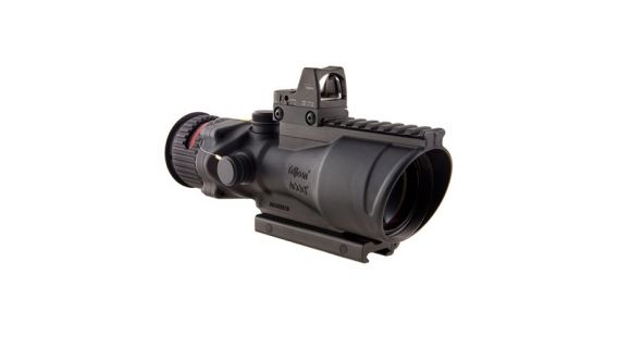 Image of DEMO, Trijicon 6x48 ACOG Rifle Scope, Dual Illuminated Red Chevron .223 Reticle w/ Colt Knob Thumbscrew Mount &amp; LED 6.5 MOA Red Dot RMR Type 2, Black, 100559