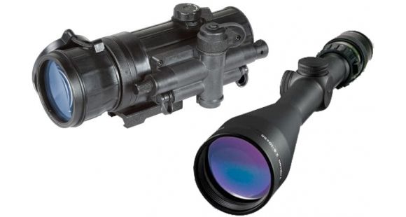 Image of Trijicon AccuPoint TR-22 2.5-10x56mm Rifle Scope, 30 mm Tube, SFP, Black, Green Mil-Dot Crosshair w/ Dot Reticle, MOA Adjustment, w/Armasight NV CO MR SD System Gen. 2+ w/ Adapter #6, TR22-2G-KIT2