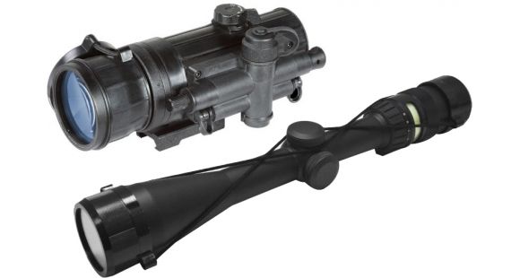 Image of Trijicon AccuPoint TR-20 3-9x40mm Rifle Scope, 1 in Tube, Second Focal Plane, Black, Green Mil-Dot Crosshair w/ Dot Reticle, MOA Adjustment, w/Armasight NV CO MR SD System, TR20-2G-KIT