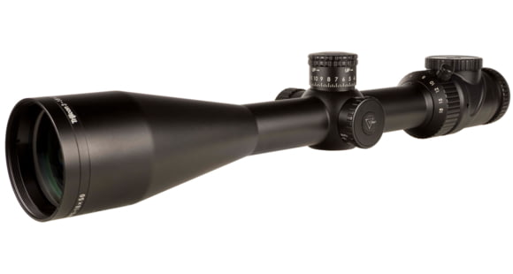 Image of Trijicon AccuPoint TR-34 3-18x50mm Rifle Scope, 30 mm Tube, Second Focal Plane, Black, Green BAC Triangle Post Reticle, MOA Adjustment, 200168