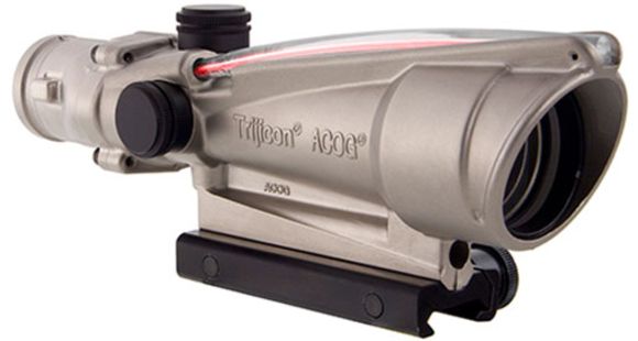 Image of Trijicon ACOG 3.5x35 Nickel Boron Dual Illum. Red Chevron .223 Ballistic Reticle w/ TA51 Mount TA11-C-100200