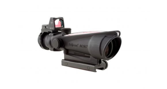 Image of Trijicon ACOG 3.5x35 Dual Ill Rifle Scope, Red Crosshair .223 Reticle, 4.0 MOA RMR Sight, Mount, Dust Cover