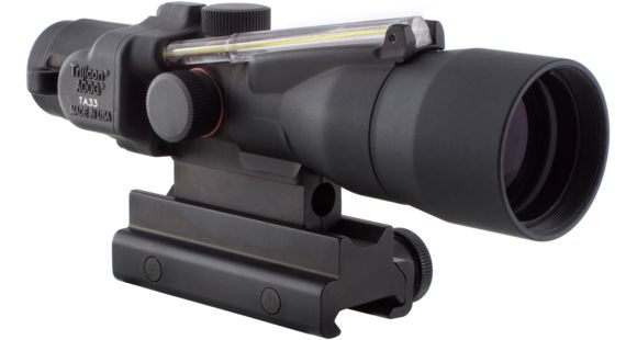 Image of Trijicon ACOG 3x30 Dual Ill Rifle Scope w/Mount, Amber Crosshair .308 WIN Reticle
