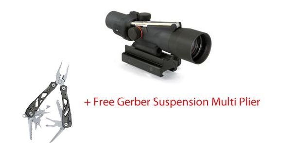 Image of Trijicon ACOG 3x30 Dual Ill Rifle Scope w/Mount &amp; FREE Multitool, Amber Crosshair .308 WIN ReticleTA33A-12-KIT