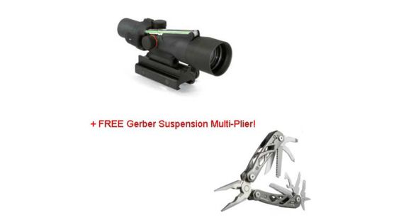 Image of Trijicon ACOG 3x30 Illuminated Rifle Scope w/ Free Multi-Plier, Horseshoe Green Dot Reticle &amp; TA51 Mount