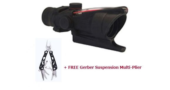 Image of Trijicon ACOG 4x32 Dual Ill Rifle Scope w/FREE Multitool, Red Triangle Reticle