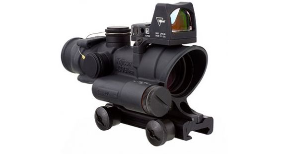 Image of Open Box, Dealer Demo, Trijicon ACOG 4x32 LED Illum. Red Crosshair .223 Ballistic Reticle w/ TA51 Mount LED RMR 3.25 MOA Red Dot Sight TA02-RM01