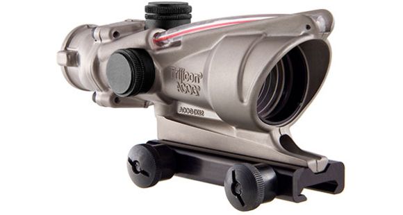 Image of Trijicon ACOG 4x32 Nickel Boron Dual Illum. Red Horseshoe Dot .223 BAC Reticle w/ TA51 Mount TA31-D-100196