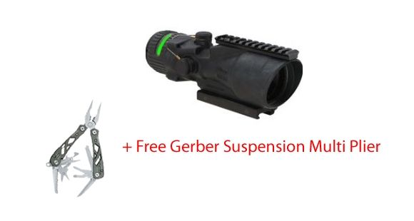 Image of Trijicon ACOG 6x48 Dual Ill Rifle Scope w/Mount &amp; FREE Multitool, Green Chevron BAC .223 Reticle