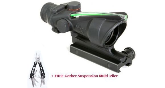 Image of Trijicon ACOG TA31 4x32 Scope, Dual Illuminated Green Doughnut Reticle BAC, Gerber Multi-Plier 1471