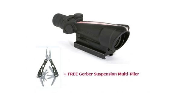 Image of Trijicon ACOG 3.5x35 Dual Ill Rifle Scope w/Mount &amp; FREE Multiplier, Red Horseshoe M249 MG Reticle