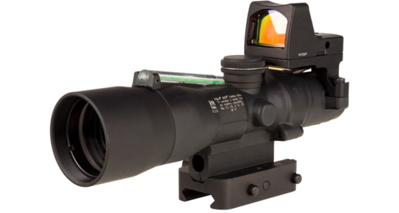 Image of Trijicon Compact Dual Illuminated Q-LOC ACOG/RMR Scope, 3x30 mm, Green, Horseshoe Dot Reticle, Matte Black, 400394