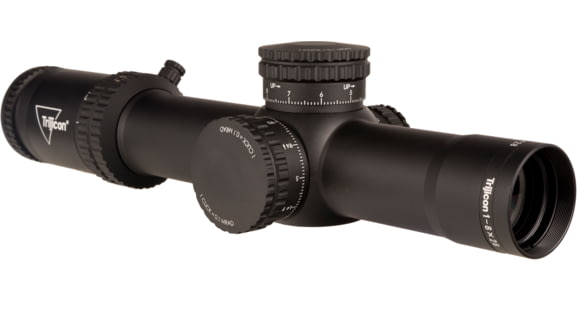 Image of Trijicon Credo CR828 1-8x28mm Rifle Scope, 34 mm Tube, First Focal Plane, Black, Green/Red MRAD Segmented Circle Reticle, Mil Rad Adjustment, 2900032