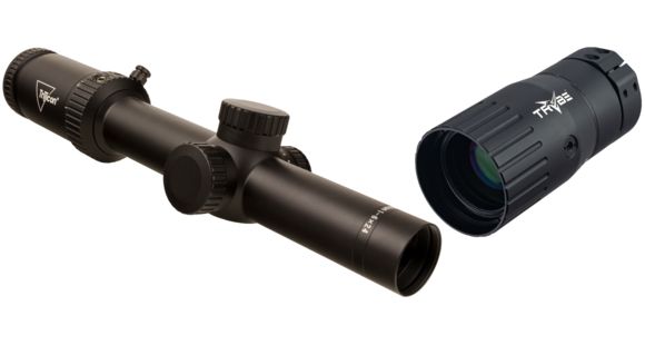 Image of Trijicon Credo HX CRHX624 1-6x24mm Rifle Scope, 30 mm Tube, First Focal Plane, Black, Red MOA Segmented Circle Reticle, MOA Adjustment, w/ TRYBE Optics Enhancer, CRHX624-C-2900021-KIT1