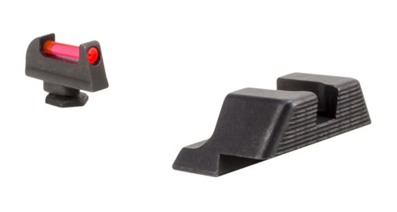 Image of Trijicon Fiber Optic Pistol Front/Rear Sight Set, Red Fiber Stick, Glock 20/21/29/30/41, S &amp; SF Variants, Black, 601026
