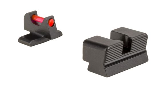 Image of Trijicon Fiber Optic Pistol Front/Rear Sight Set, Red Fiber Stick, FN509, Black, 601077