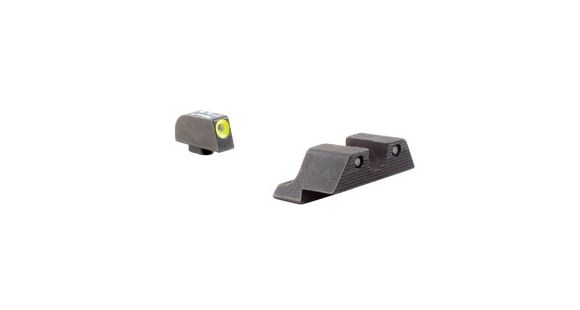 Image of Trijicon Glock HD Night Sight Set - Front Sight Yellow Outline / Green Tritium, Rear Sight Black Outline / Green Tritium, GL101Y