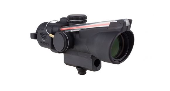 Image of Trijicon 3x24 Compact ACOG Scope, Dual Illuminated Red Horseshoe/Dot .223/55gr. Ballistic Reticle w/ M16 Carry Handle Base and Mounting Screw 400226