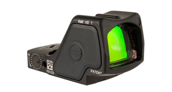 Image of Trijicon RMR HD 1x Reflex Red Dot Sights, 55 MOA Adjustable LED Reticle w/ 1.0 MOA Red Dot, Black, 1 MOA, 3200001