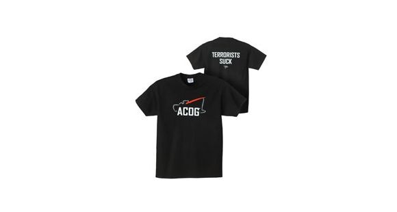 Image of Trijicon Short Sleeve T-Shirt with Terrorist Tagline, Black, XXX-Large AP43-XXXL