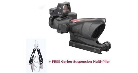 Image of Trijicon ACOG 4x32 Scope, Dual Ill Red .223 Ballistic Reticle, 4.0 MOA RMR Sight, FREE Multi-Plier, TA51 Mount