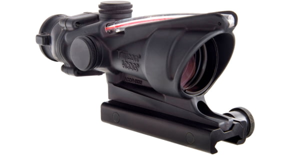 Image of Trijicon ACOG 4x32 Scope, Dual Illuminated Red Chevron MRAD Reticle w/ Colt Knob, Matte Black, 4x32mm, TA31-C-100832