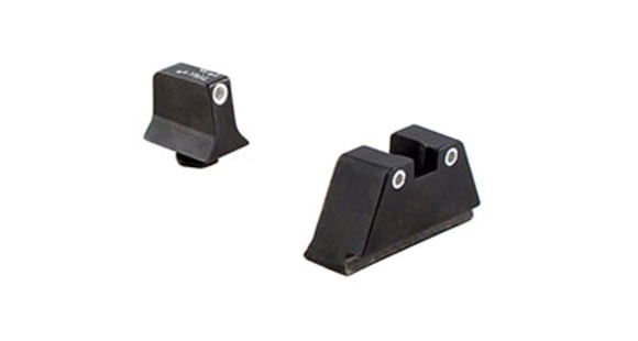 Image of Trijicon Night Sight Suppressor Set, White Front/White Rear, Green front/Orange Rear Lamps, Black, 600650