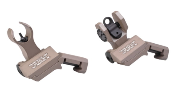Image of USED, Troy Offset Deployable Front and Rear Sight, Flat Dark Earth, SSIG-45S-HRFT-00