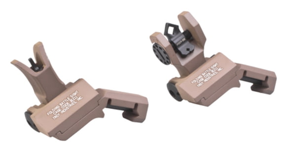 Image of Troy Offset Deployable Front and Rear Sight, AR-15/M4, Flat Dark Earth, SSIG-45S-MDFT-00