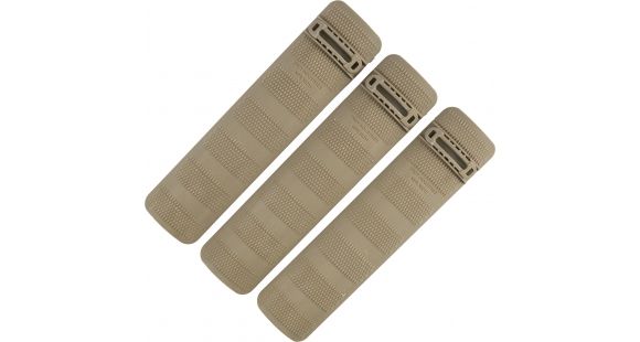 Image of Troy Battle Rail Covers for 1913 Picatinny Rail System, 3-Pack - Coyote Tan